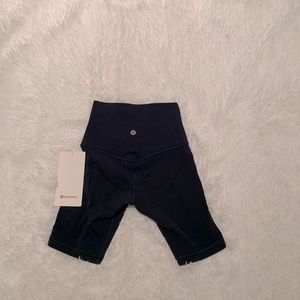 Navy blue lululemon align biker shorts